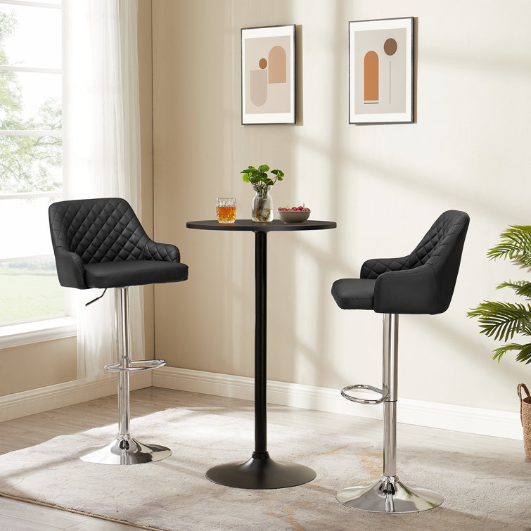 Wade Logan® Aryelle Swivel Adjustable Height Bar Stool Wayfair Canada